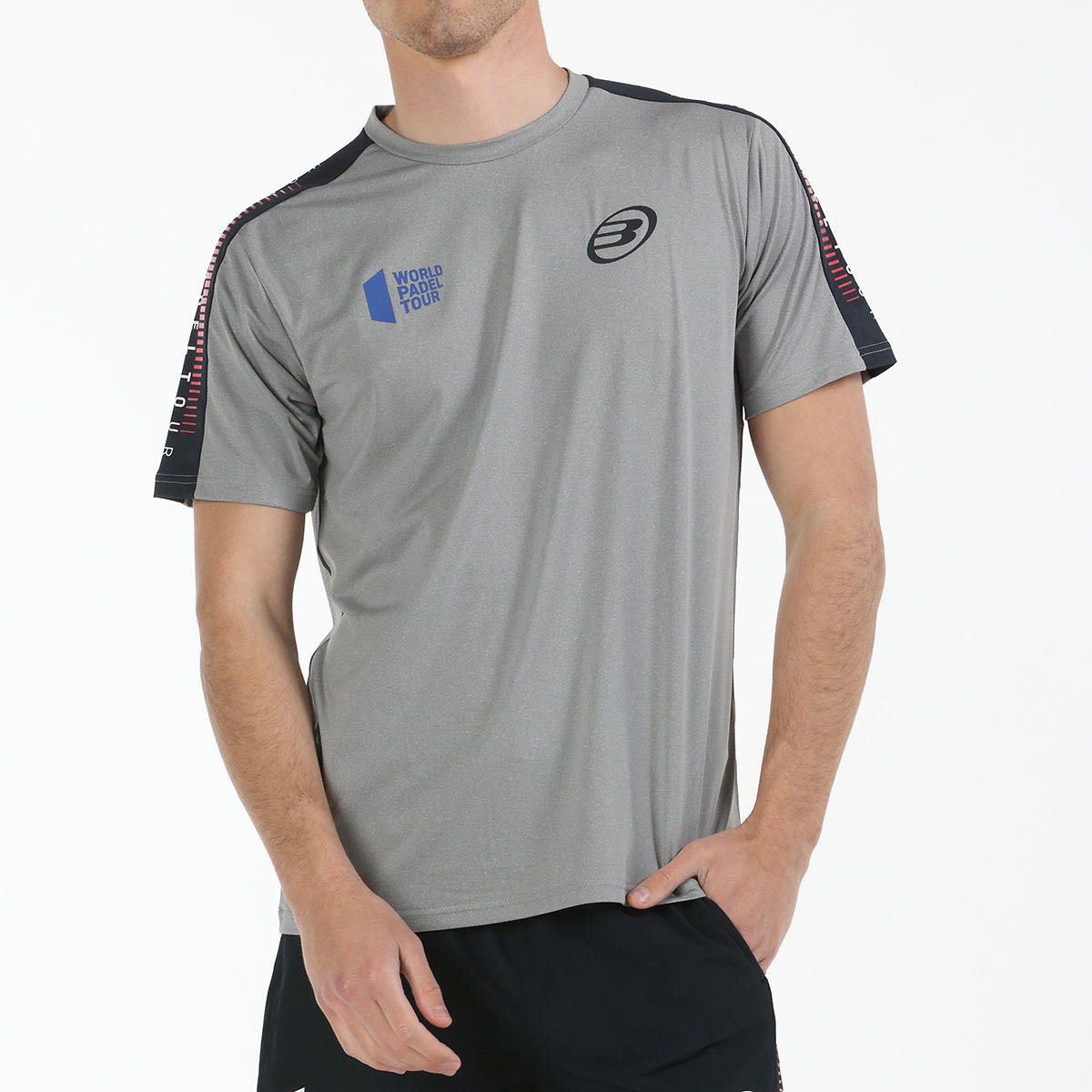 Camiseta Bullpadel Robine Gris Medio Vigore