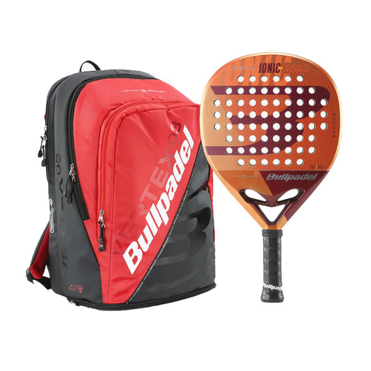 Pack Pala Ionic Control + Mochila Vertex Rojo Negro