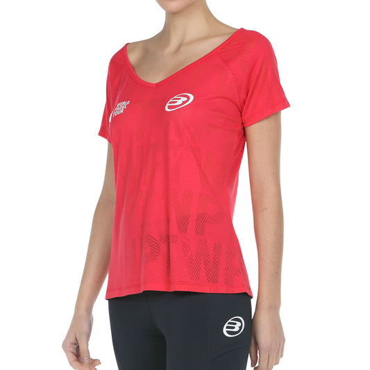 Camiseta Bullpadel Rapolan Carmesí Flúor