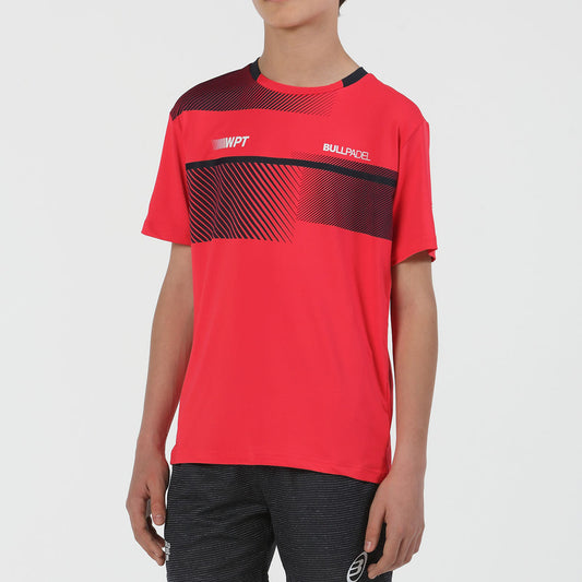CAMISETA BULLPADEL REDULLU JR CARMESI FLUOR