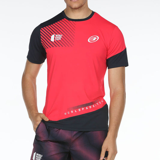 Camiseta Bullpadel Ricione Carmesi Fluor