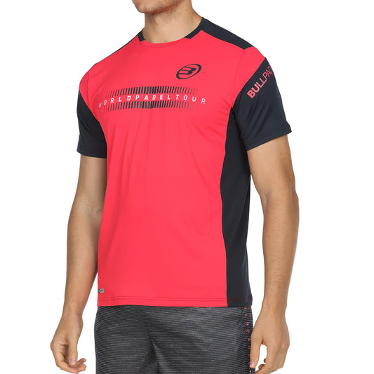 Camiseta Bullpadel Ride Carmesí Flúor